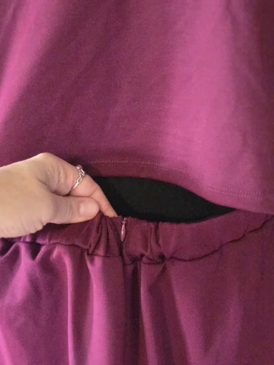 HALARA Sleeveless V-Neck Wide-Leg Ruched Pocket Jumpsuit Zinfandel Burgundy Easy - Picture 7 of 16